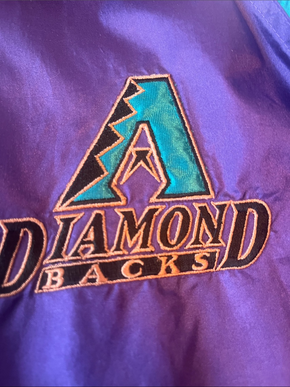 Vintage Arizona diamondbacks jacket windbreaker purple mlb baseball - Picture 4 of 7